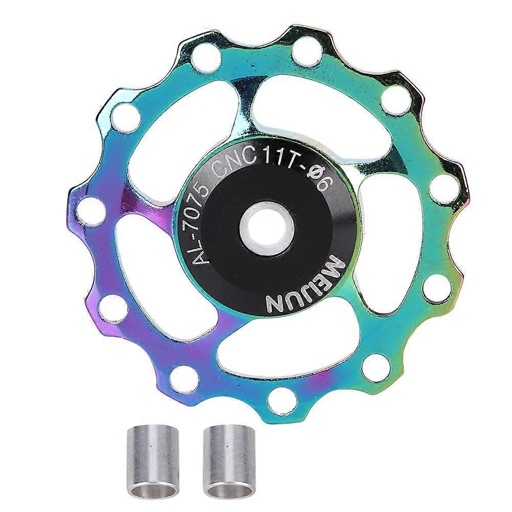 Poulie de guidage de roulement de dérailleur arrière de VTT en alliage d'aluminium, accessoire de cyclisme coloré-11T