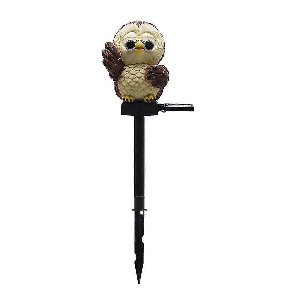 Solar Decor Owl Shape Plastic Material For Outdoor Space 1Set