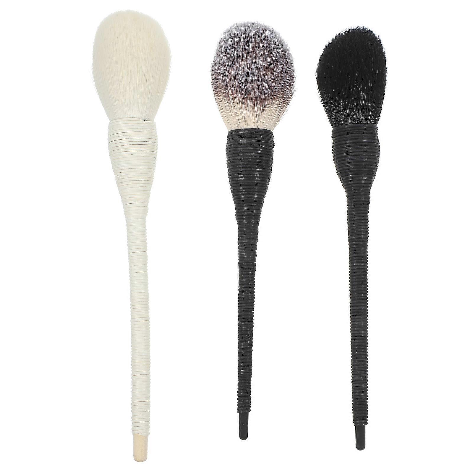 Make-up Pinsel Set Gesicht Make-up Anwendung Rattan Griff Design Frauen 3Pcs