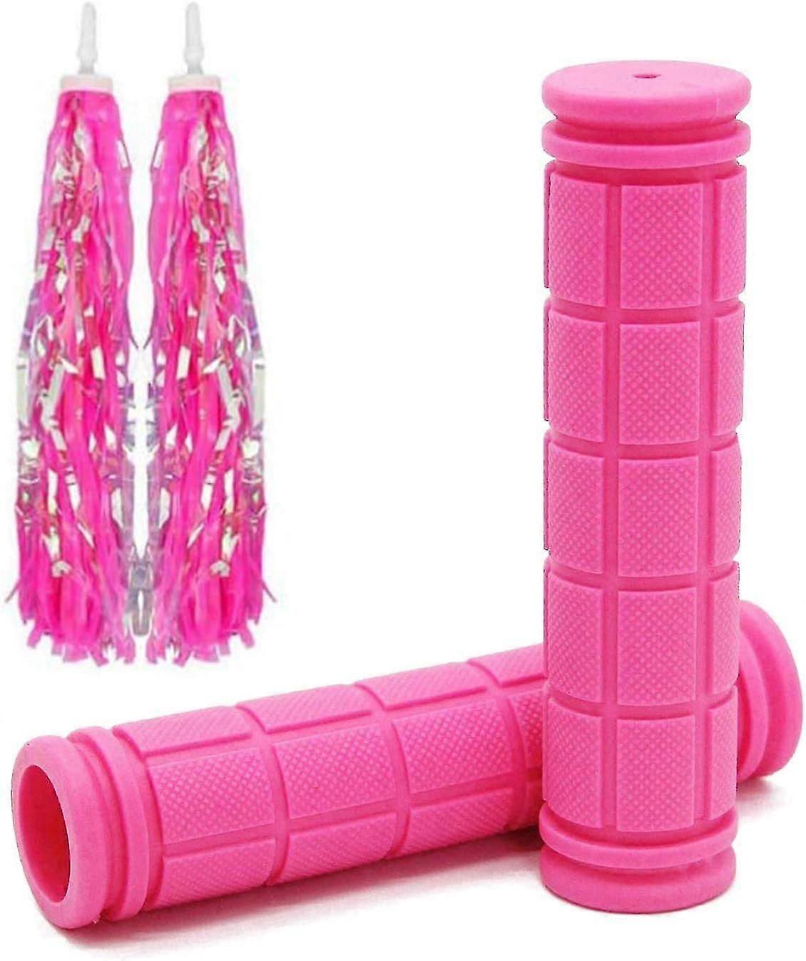 Bike Handlebar Grips With Tassel Streamers - Non-slip