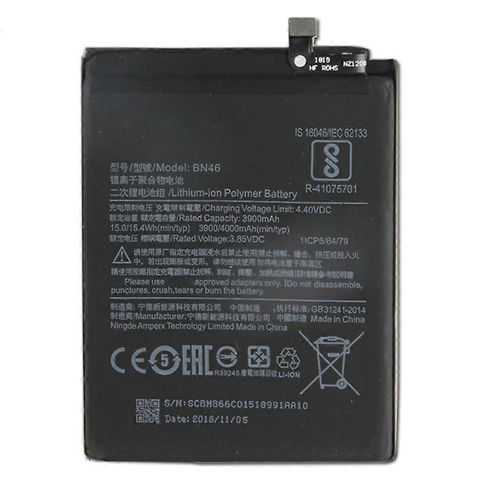Pour Xiaomi Redmi 7 Note 8 Note 8T Note 6 Pro 3.85V 3900mAh Batterie polymère lithium-ion rechargeable 