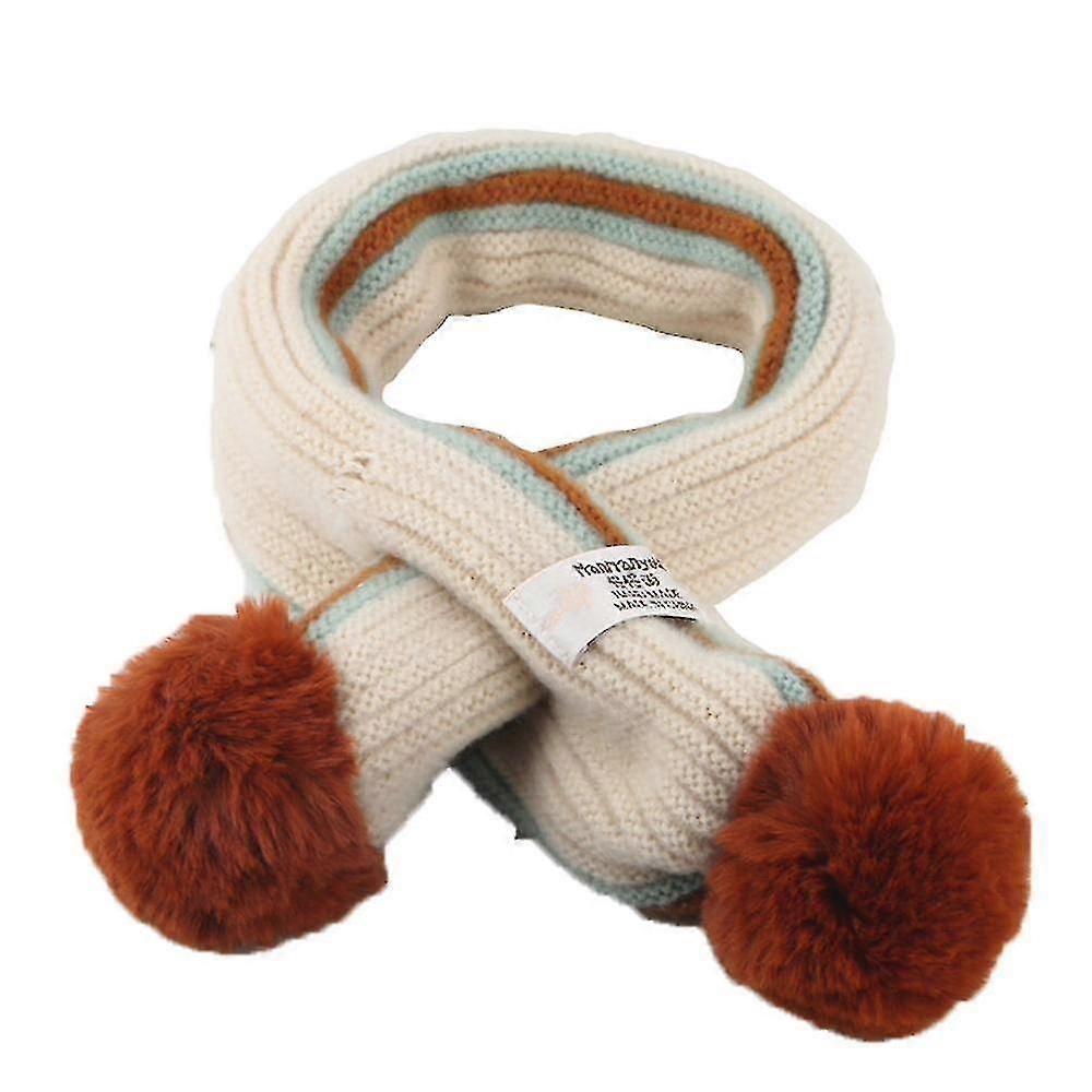 Children Scarf Boys Girls Winter Warm Scarves Neck Warmers beige