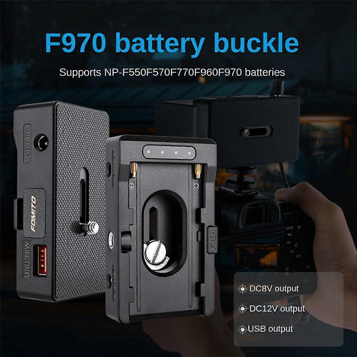 Camera Clamp NP-F Battery Adapter Plate