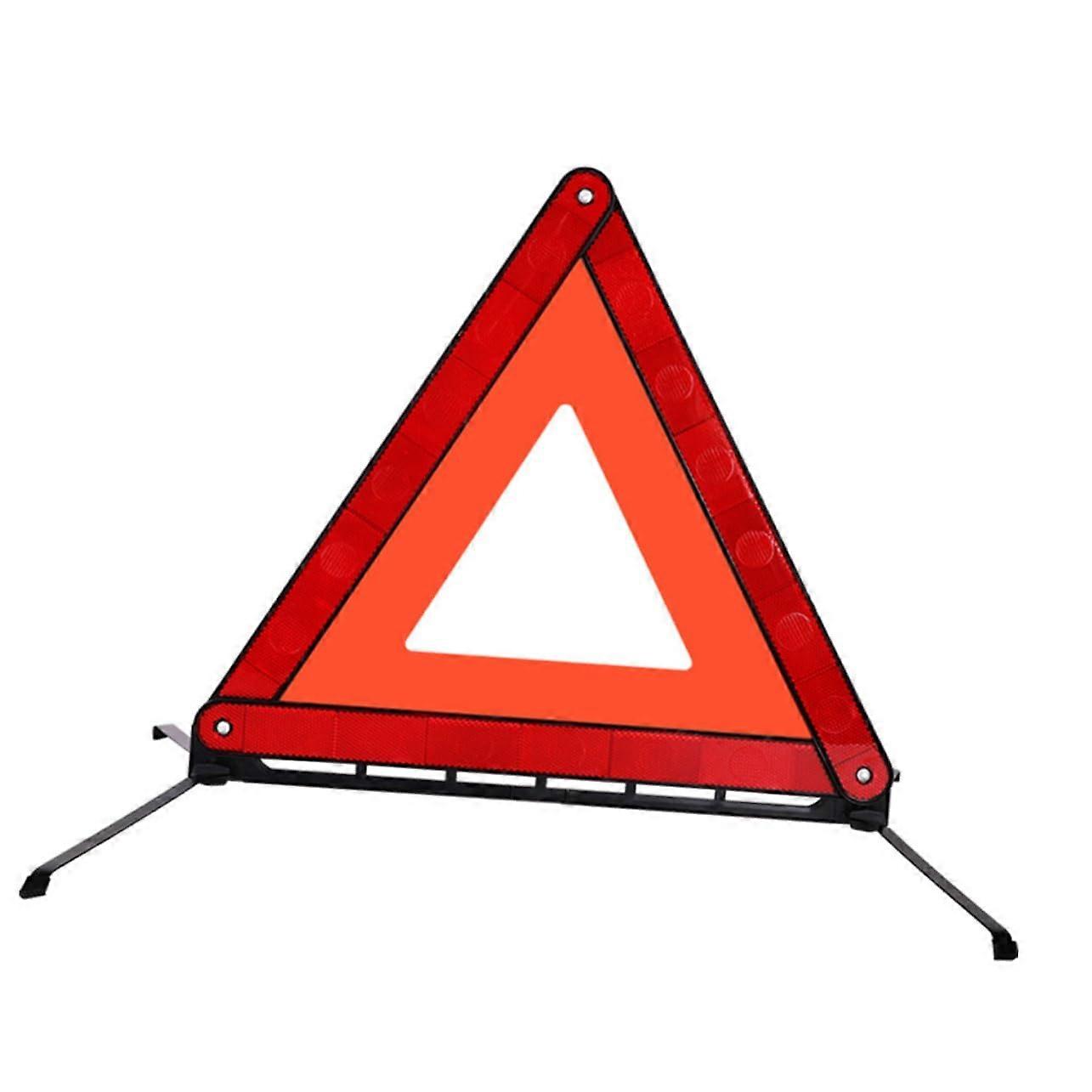 Foldable Reflective Warning Triangle For Car With Stable Metal Stand