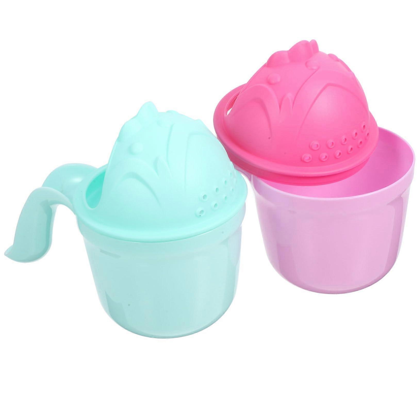 Shampoo Cups Set of 2 for Bath Accessories, Hair Washing Rinse Cups, Toddler Bathing Tool, PP Material