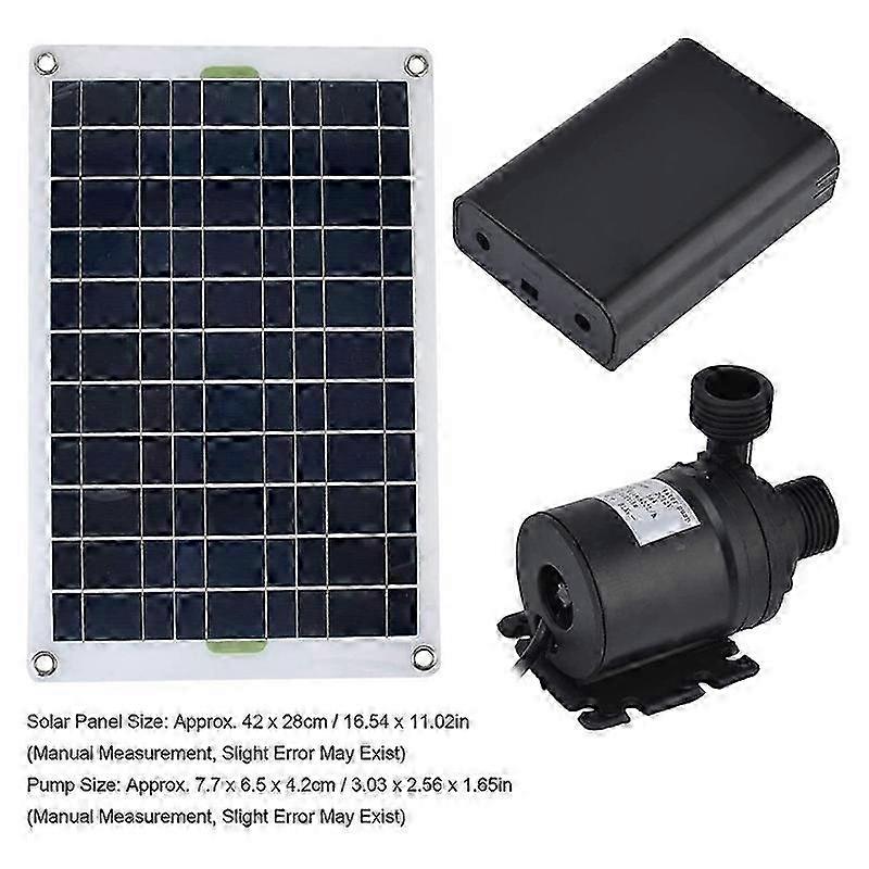 Solar Powered Water Pump 50W 800L/H for Garden Fountain and Home Use DC12V Low Noise