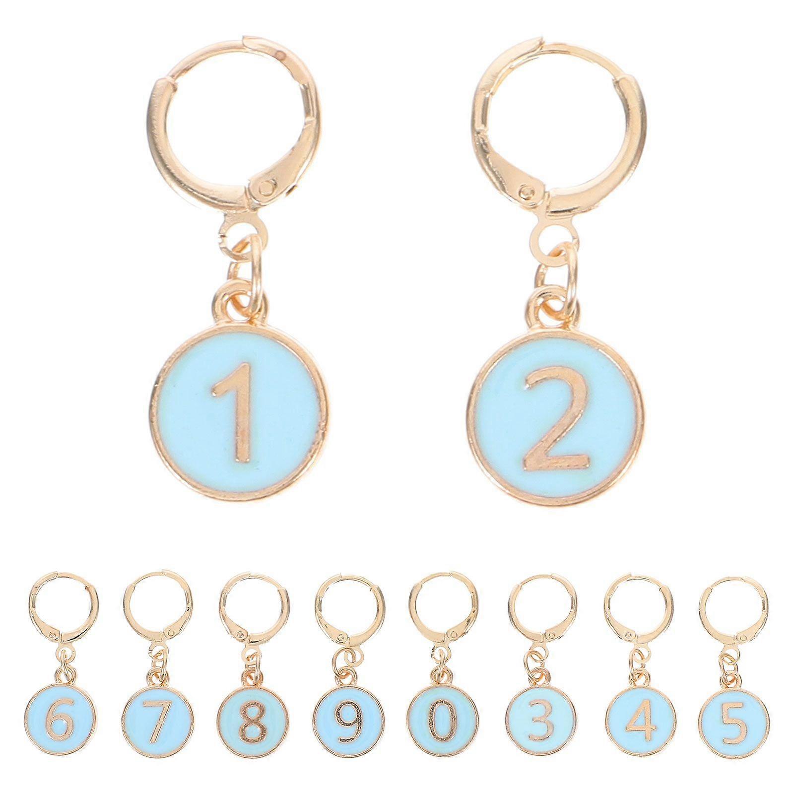 1 Set Of Alloy Knitting Row Counter Numbered Stitch Markers Small Round Crochet Counter Small Alloy Knitting Markers Round Knitting Markers