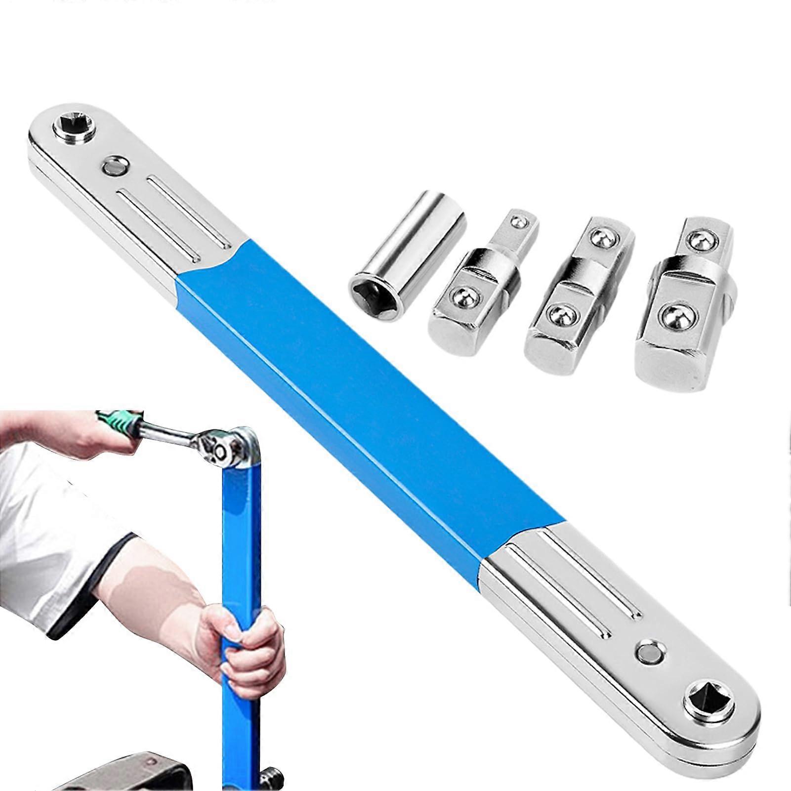 Offset extension wrench, square drive adapter, multifunctional, tightangle offset