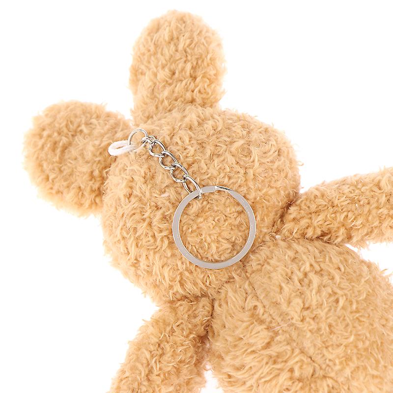 12cm Bunny Bear Stuffed Plush Toy Rabbit Bear Doll Keychain Pendant Ornaments