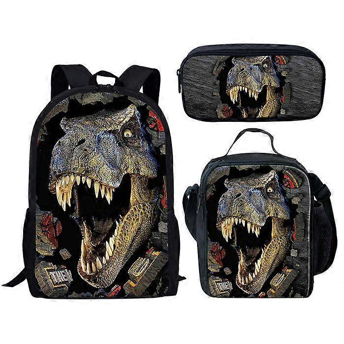 Student backpack three piece set cartoon backpack
