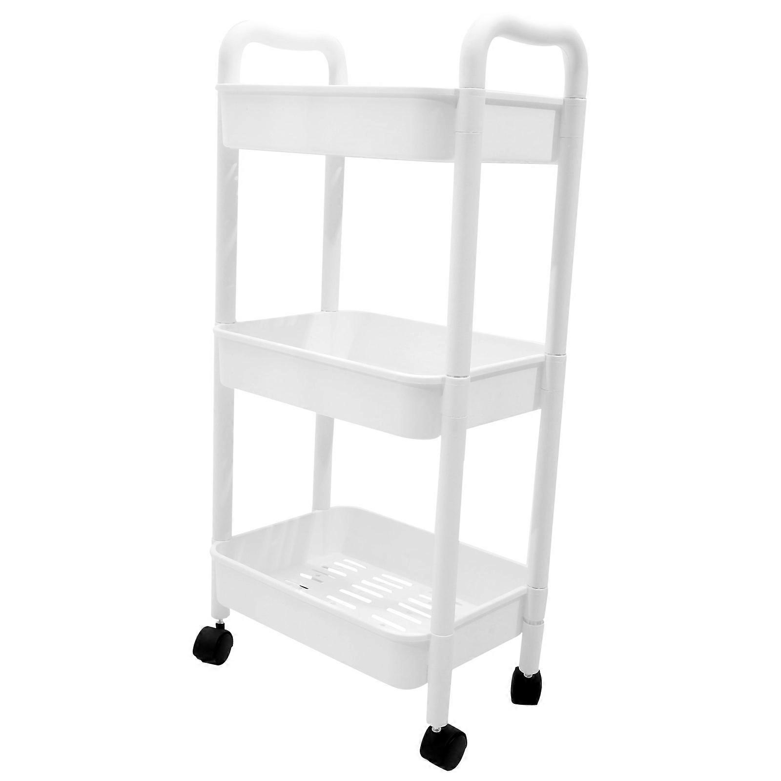 Office Cart Multi Tier Rolling Utility Cart Office 77.00X34.50X26.00CM Mobile 1Pcs