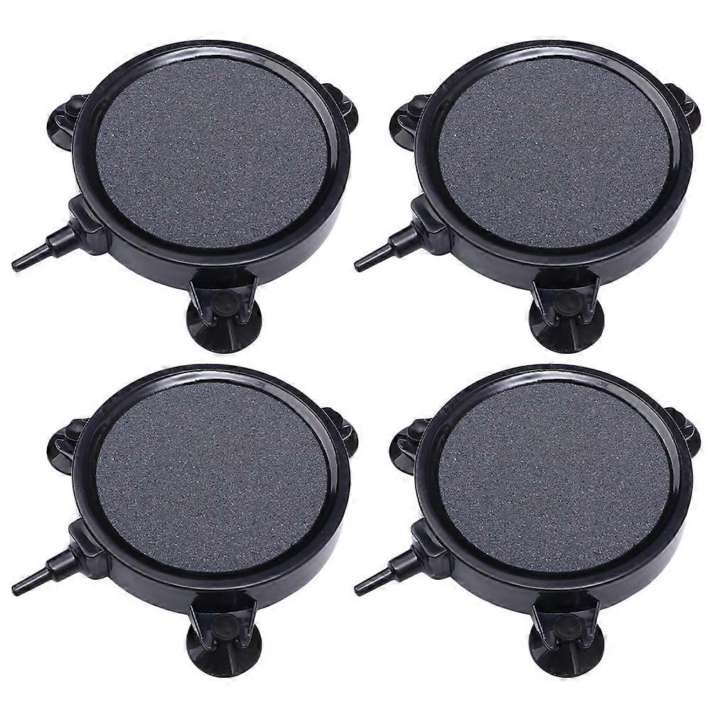 Aquarium bulle oxygénation Air Pierre Aquarium Diffuseur de bulles 4Pcs Noir Carré Forme Oxygénation