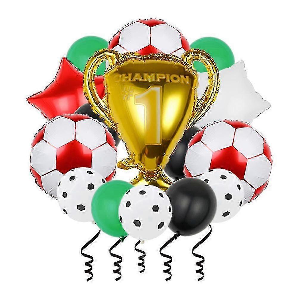 Football Golden Champion Trophy Five-pointed Star Foil Balloons For Birthday Party Celebration Party Decor