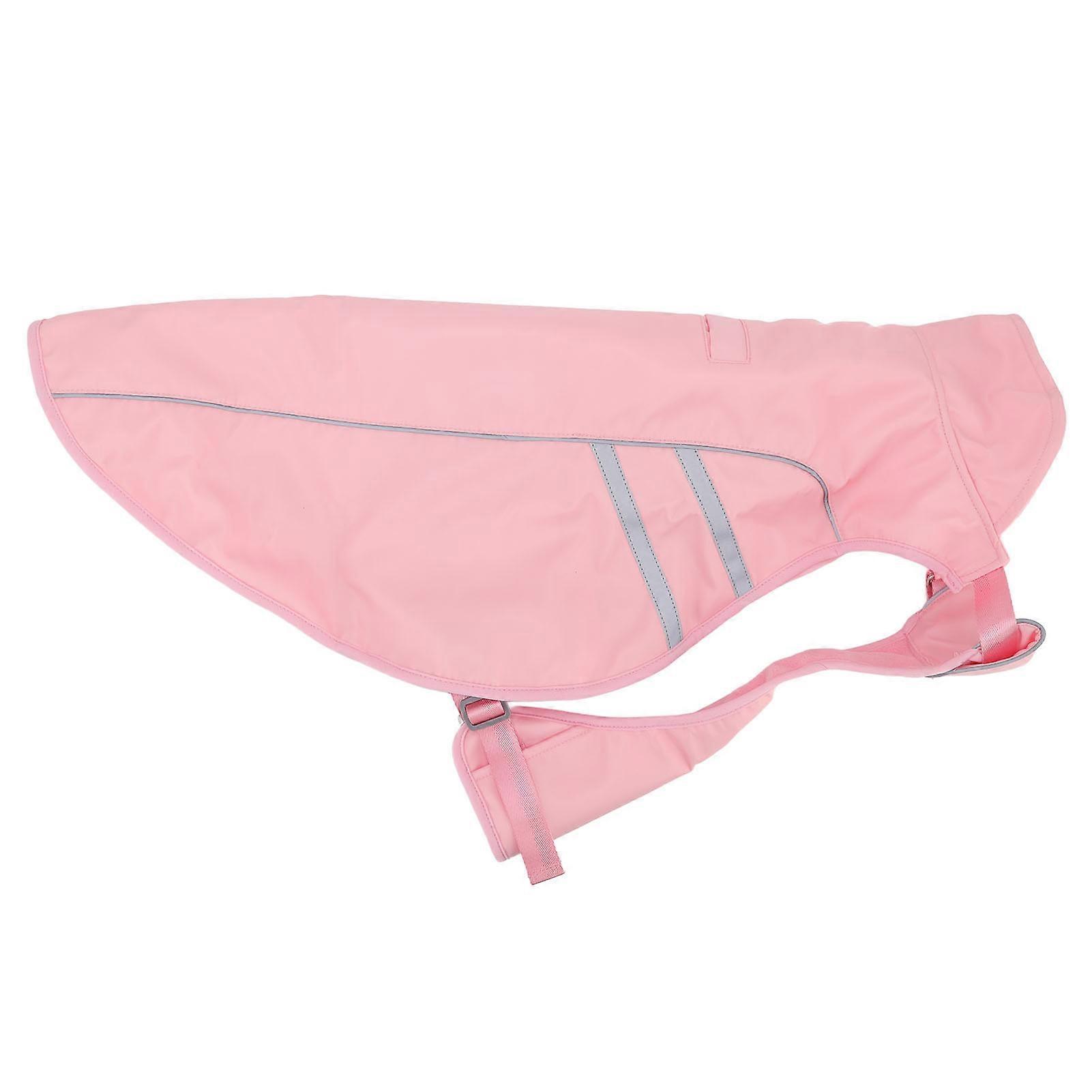 Dog Raincoat Waterproof Windproof Strong Reflective Strip Back Opening Design Comfortable Dog Rain Vest L