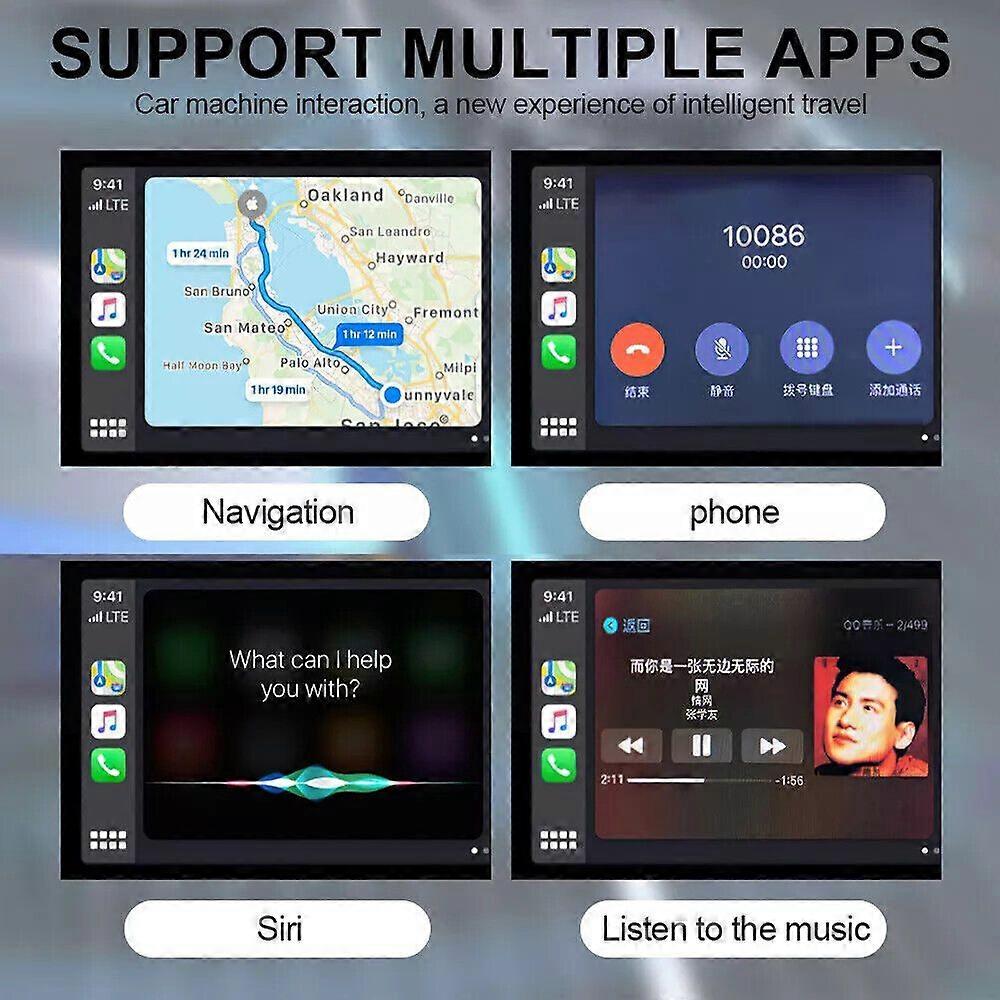 Wireless CarPlay Adapter For iPhone Android 2in1 USB Carplay Dongle,Plug & Play MK21821
