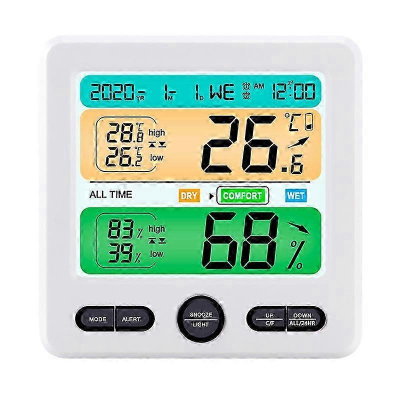 Wireless Weather Station, Digital Hygrometer Indoor Thermometer with Color Display and Sensor Meter for Indoor and Outdoor Use