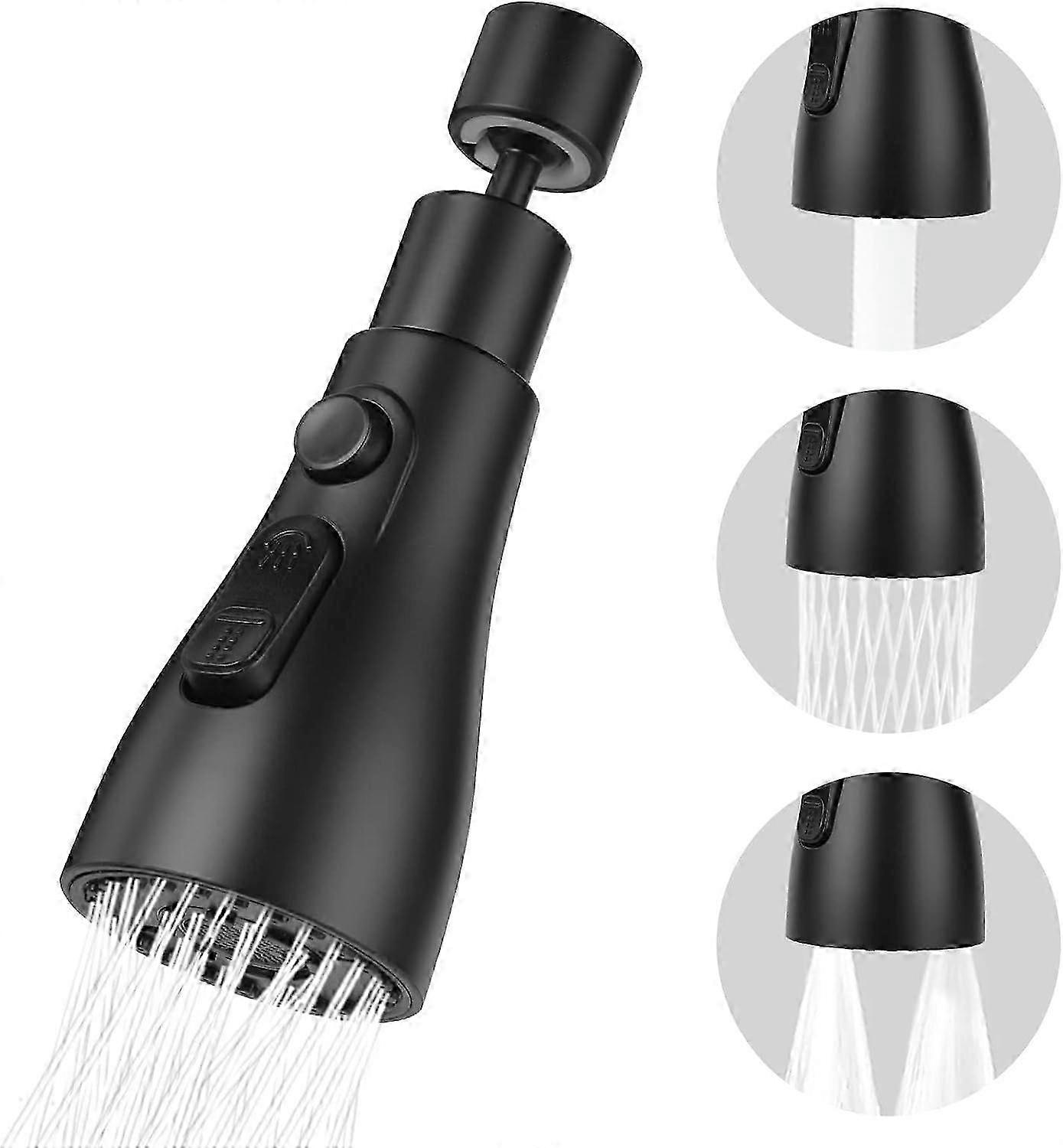 Kitchen Sink Sprayer 360 Degree Faucet, 3 Modes Nozzle for Kitchen, Rotating Mixer Tap Head, Universal Adjustable Faucet Adapter