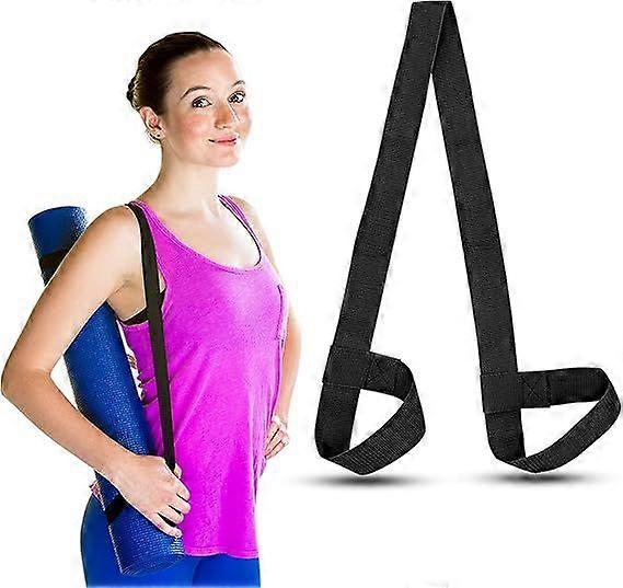 Yoga Mat Straps Adjustable Rings Fitness Mat Holder Gym Mat Carrier Portable Shoulder Straps Sling Stretch Straps for All Mat Sizes