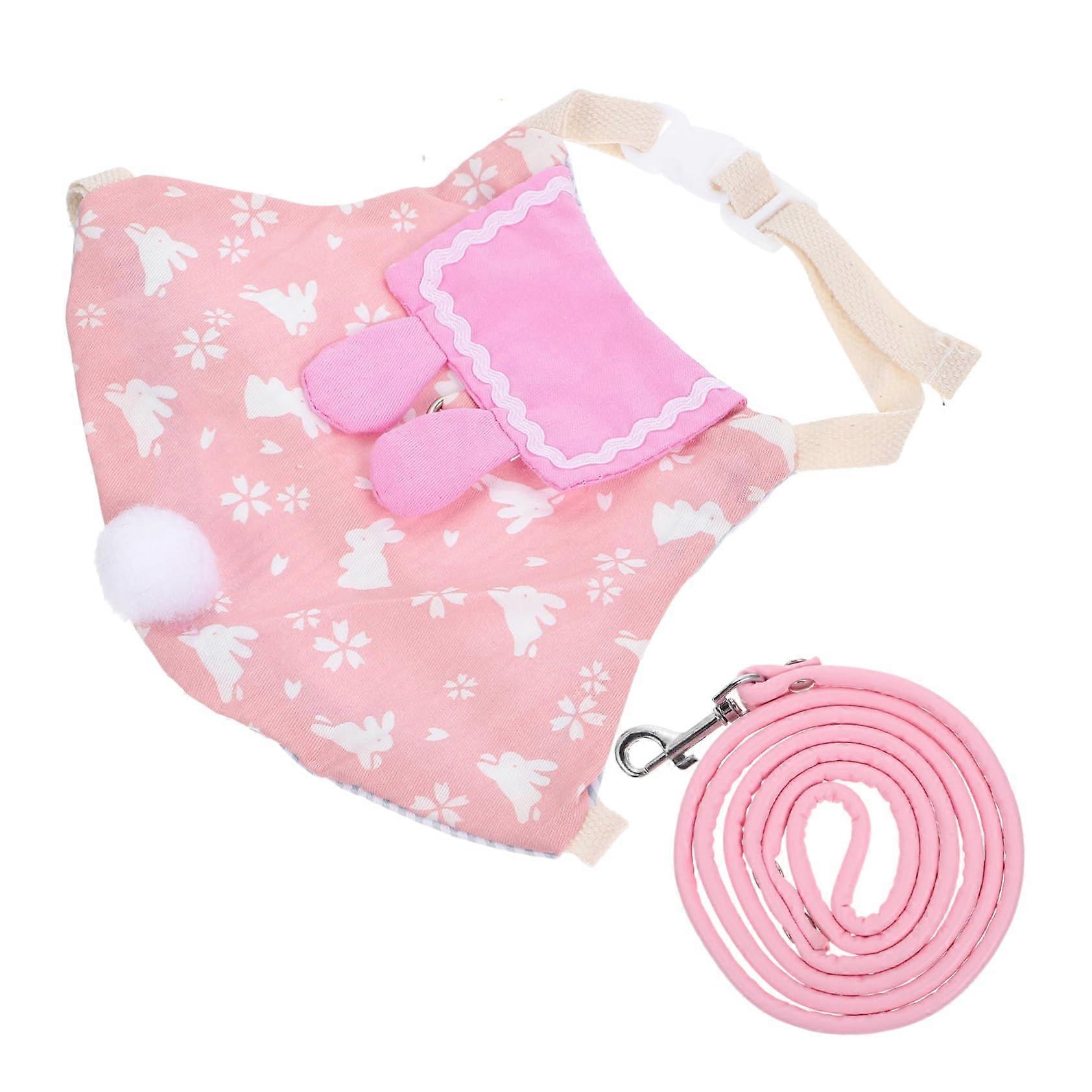 Handmade Rabbit Clothing Accessories for Pets in Pink - Soft Material, Adjustable Size, Stylish Design