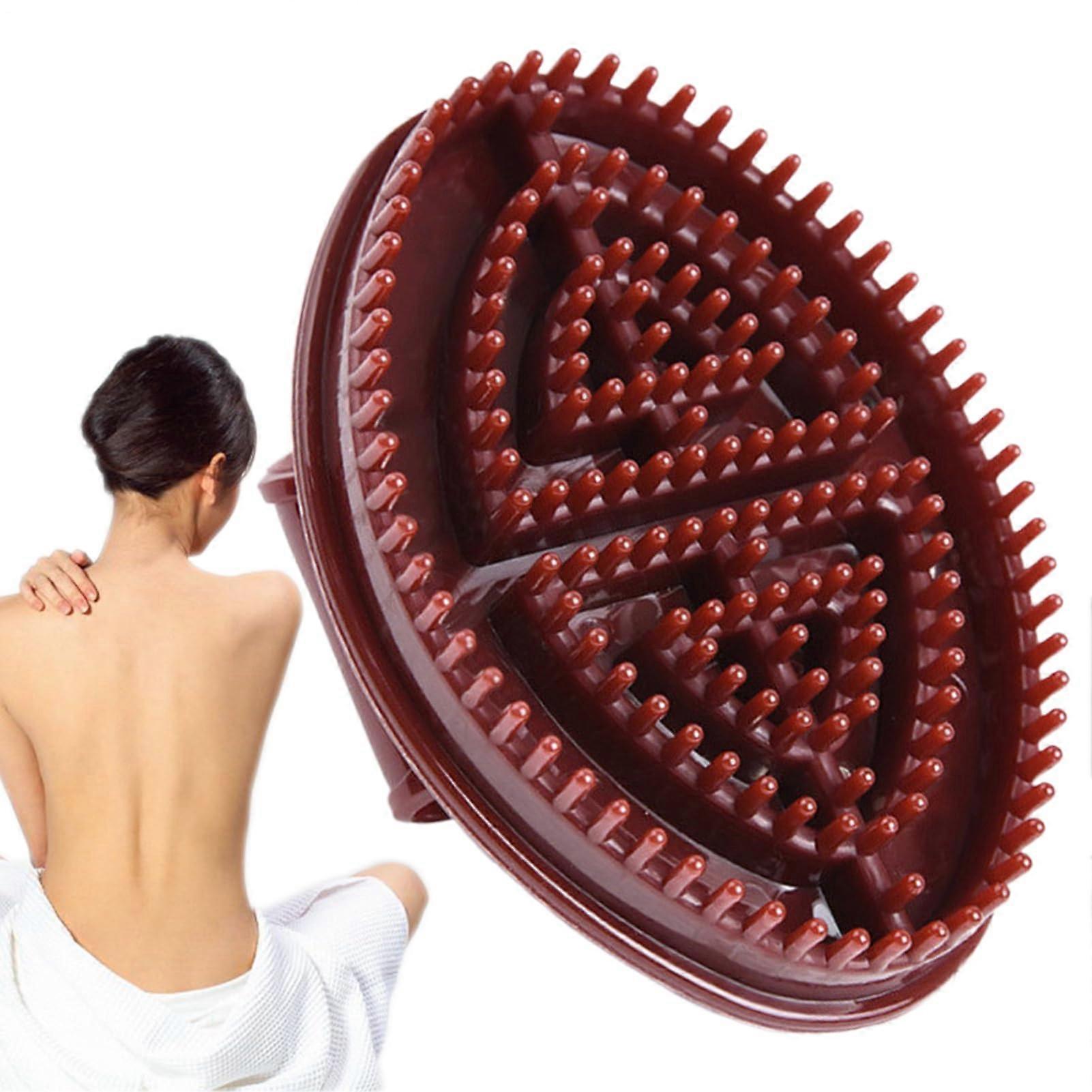 Massage Brush Ergonomic Silicone Meridian Brush With Handle For Deep Tissue Relief, Muscle Comb For Circulation