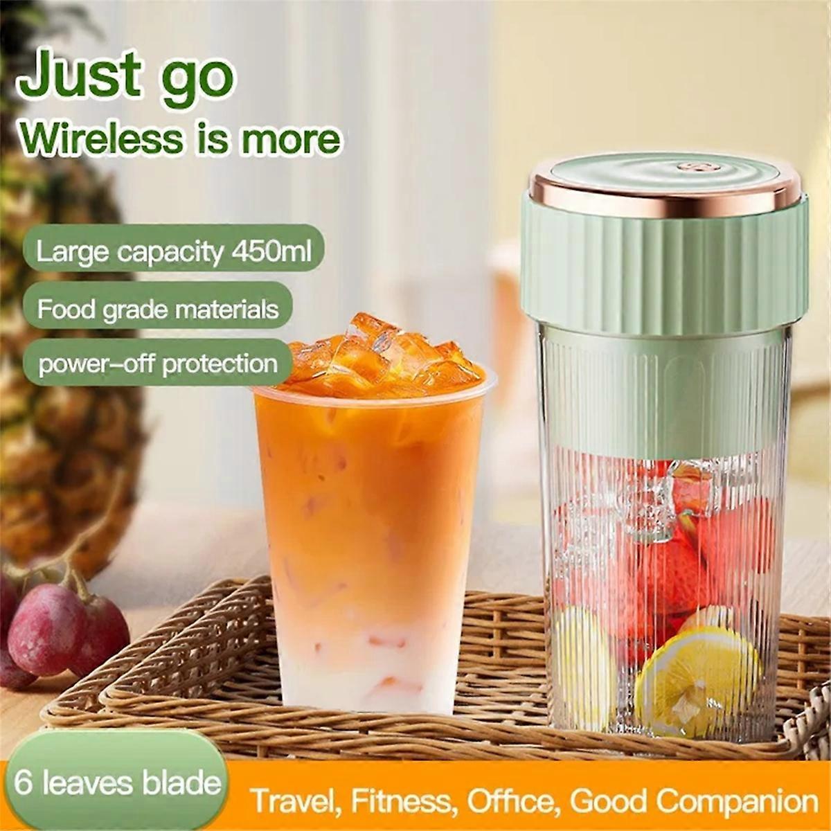 Wireless Portable Fruit Mixer Juicy Blender Juicer Machine Pink