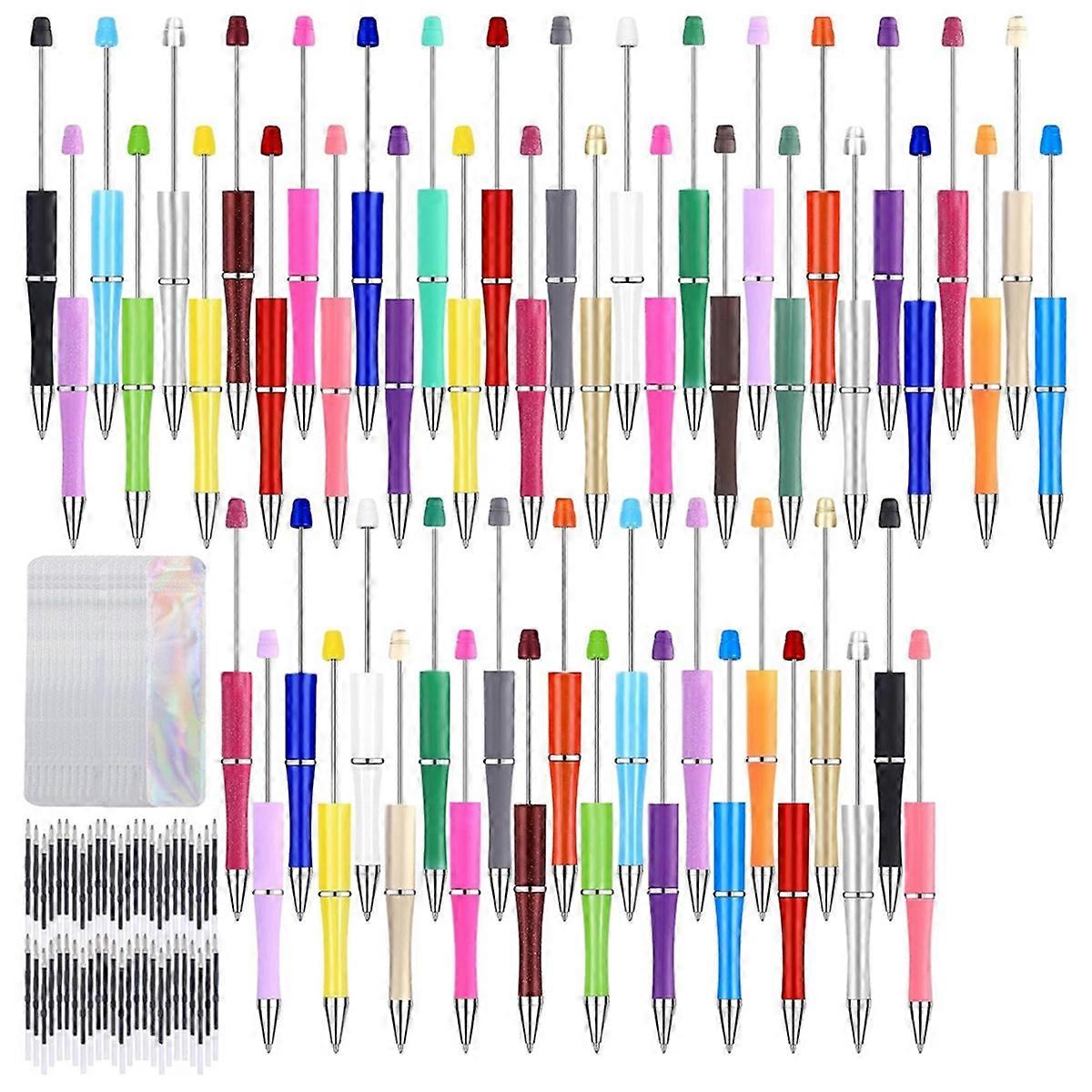 150Pc DIY Beadable Pen Kit Multicolor Bulk Ballpoint DIY Pens