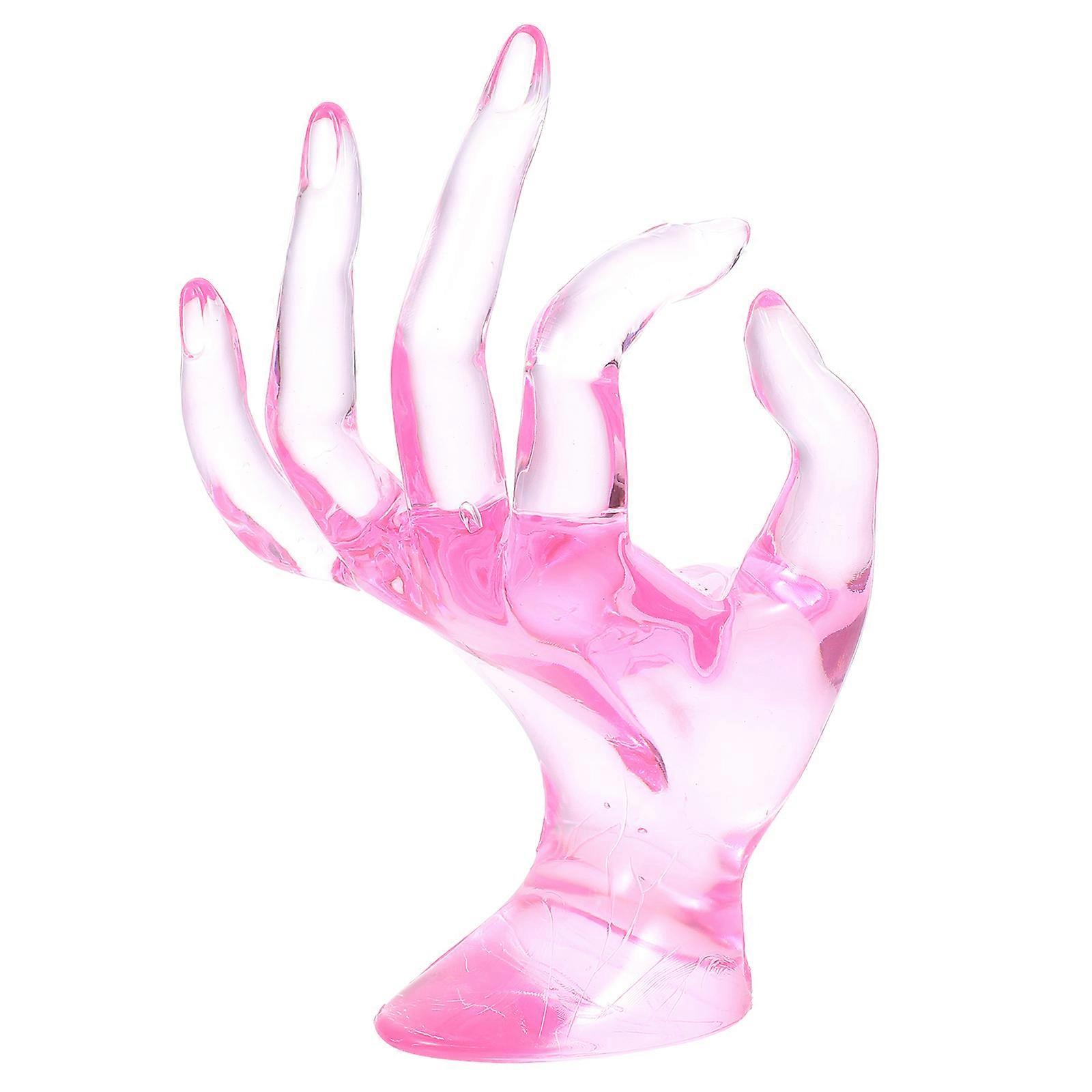 Classic Hand Model For Jewelry Display Cabinet Shop Use Pink 16.50X8.50X8.00Cm 1Pack
