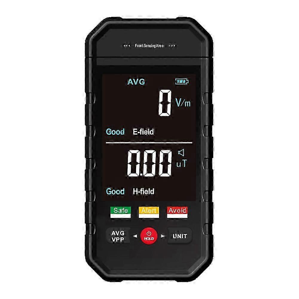 ET925PRO Handheld Portable Electromagnetic Radiation Tester Large LCD Display Electric Field Magnetics Field Radiation Test Data Hold Sound Light Alar