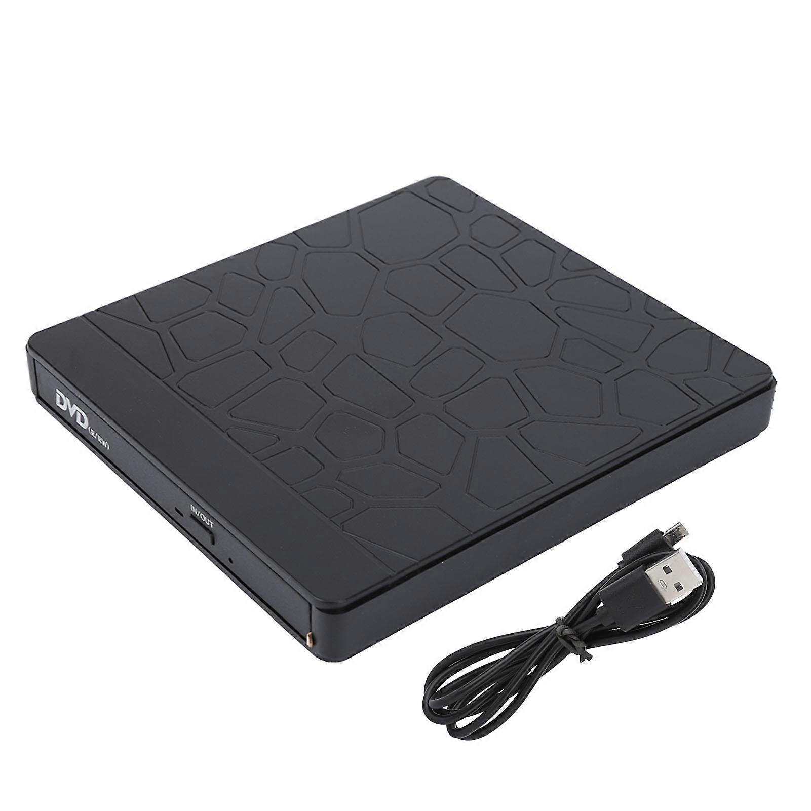 External CD Stone Pattern Portable USB TYPE C Optical Drive Built in Card CD Burner DVD Player for Laptop PC