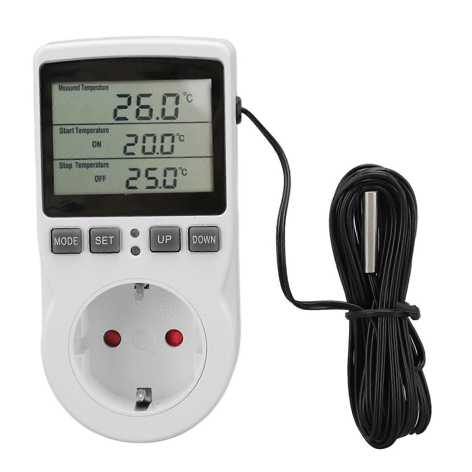 Temperature Controller Build in Temp Sensor Digital Plug In Multifunction Thermostat