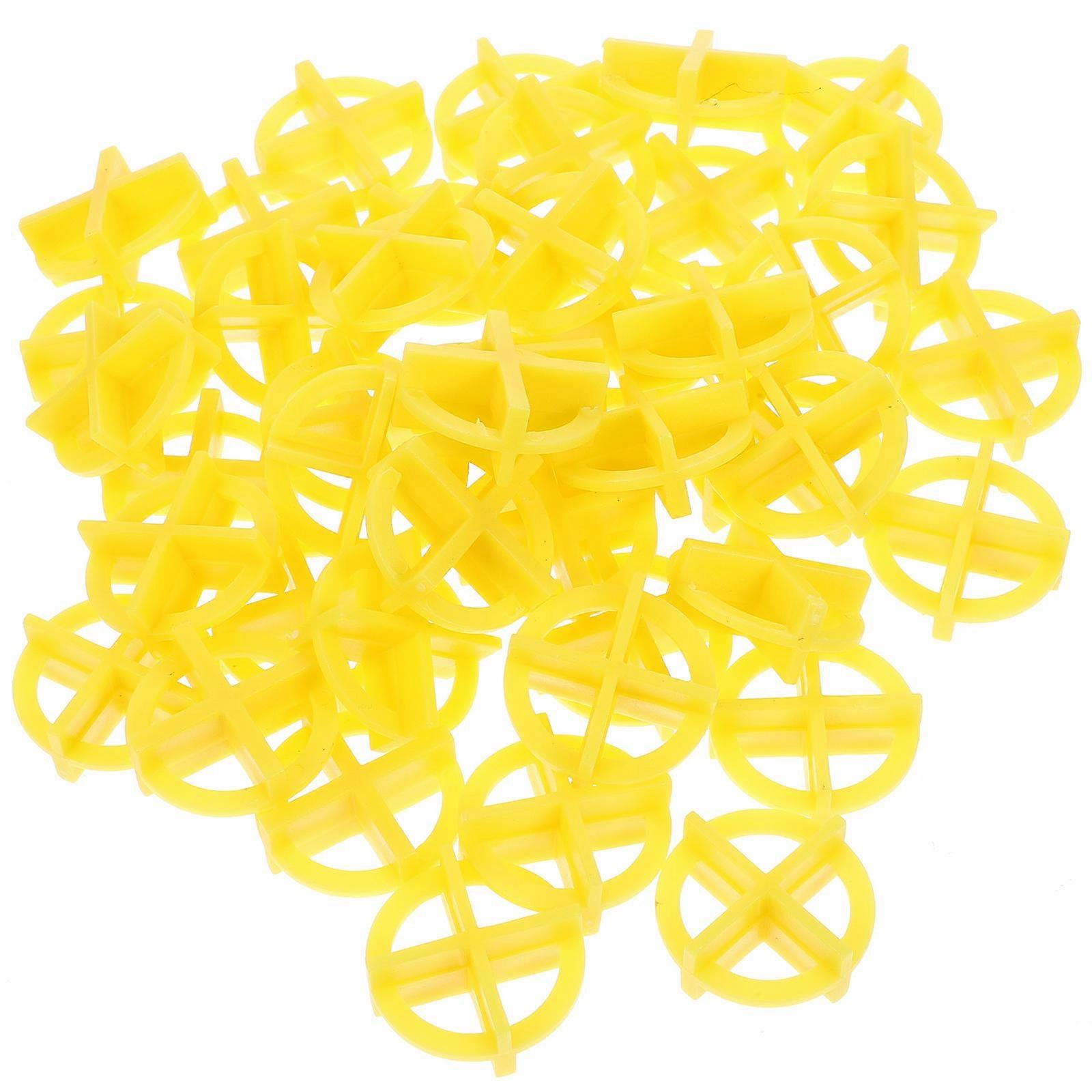Tile Positioning Tool Wide Tile Spacers Wall Floor Yellow 3X3CM PP Material 100Pcs
