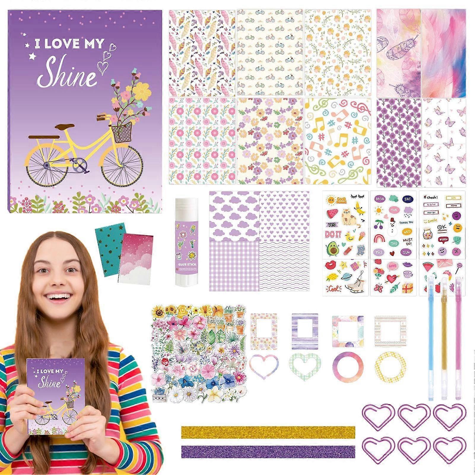 Diary Set for Teenage Girls, Scrapbook Kit, Art and Craft Sets for Teens