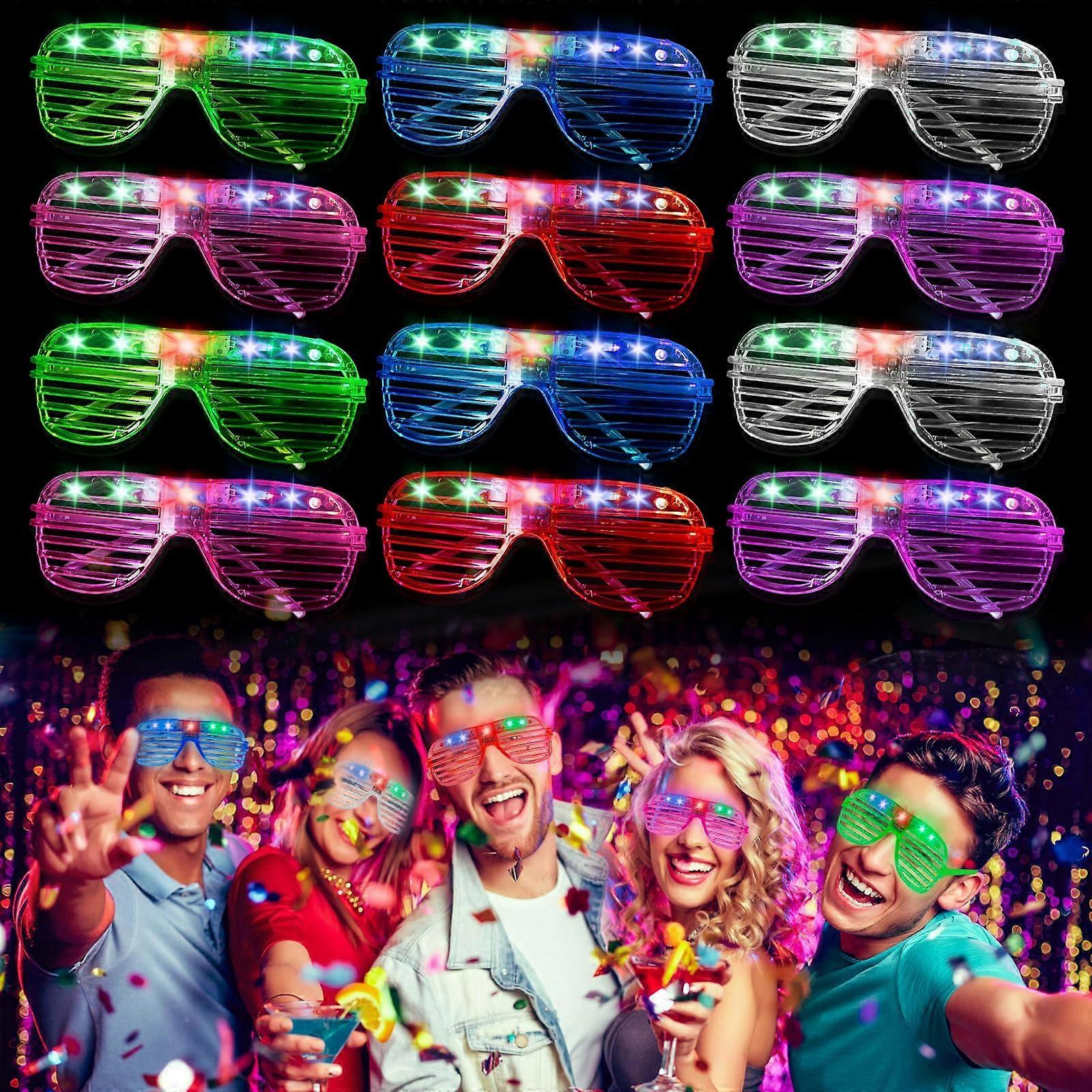 LED Glasses for Party, 3 Flashing Modes, Christmas Gifts for Children