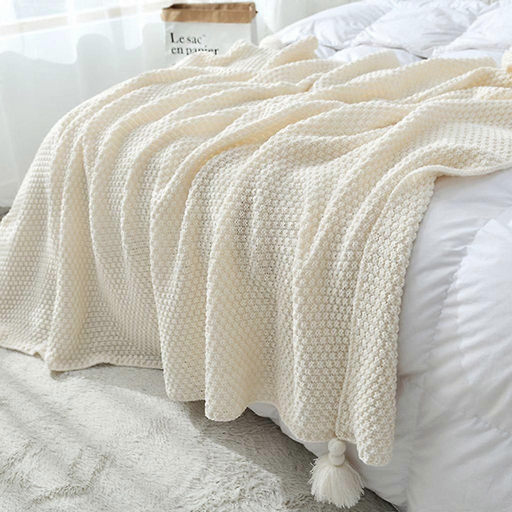 Knitted Wool Sofa Blanket: For Office Naps, Armchairs – Leisure, Air-Conditioning Use