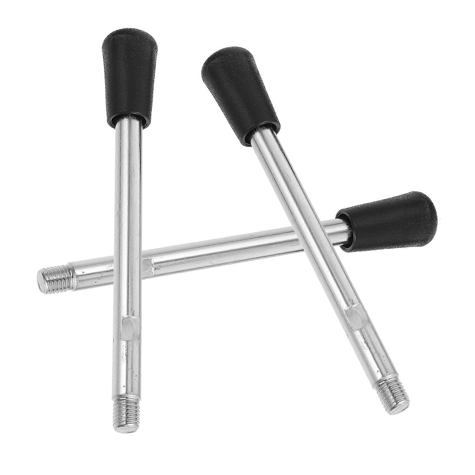 3pcs Industrial Handwheel Threaded Crank Arm Handles, Ergonomic Carbon Steel for Lathe Machines – Precise Control & Easy Installation