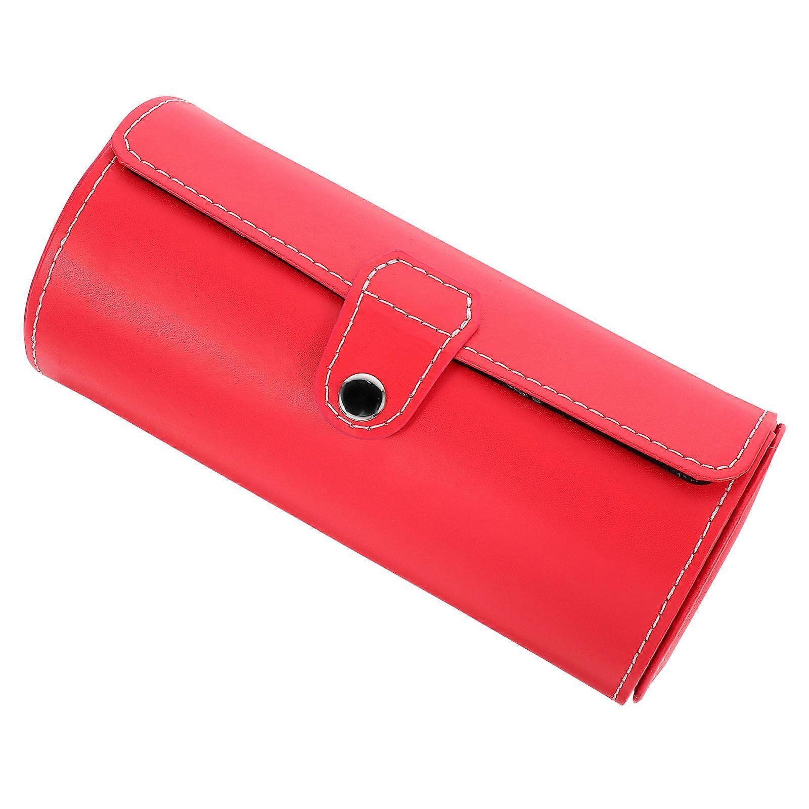 PU Watch Storage Case Portable Jewelry Box for Watches & Accessories, Dust Proof Display Holder for Home or Travel Use