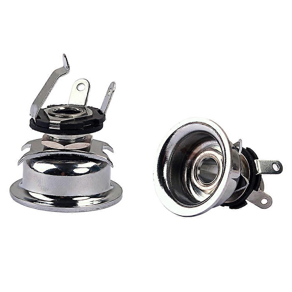 Guitar Input Jack Socket Plate For Tl Electric Bass Guitar Parts Silver 6.35mm Output Jack 1Set