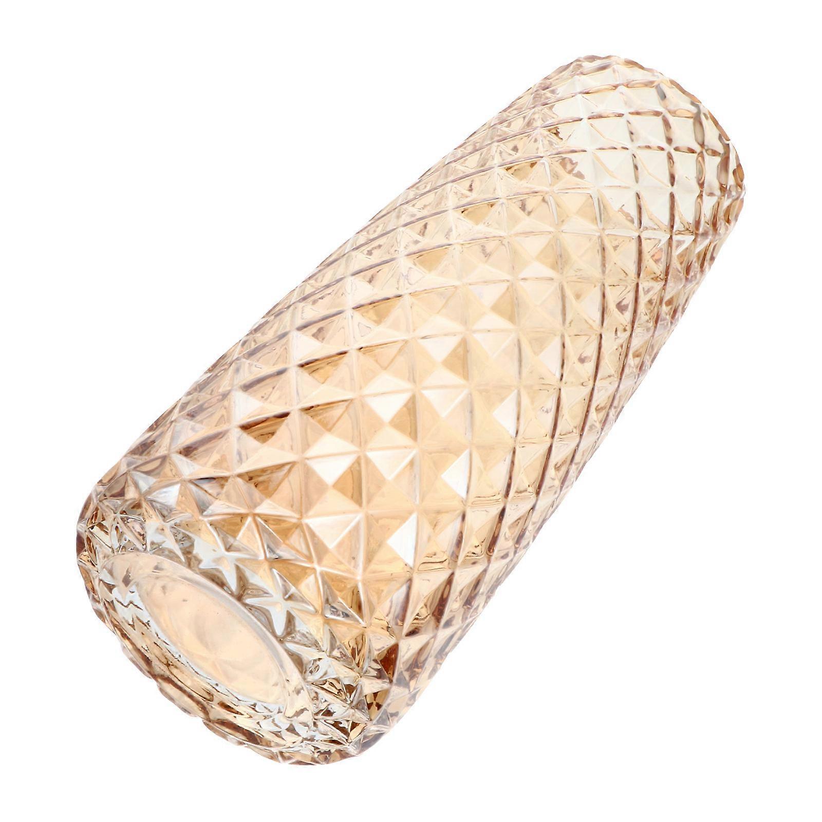 Dining Table Vase Pineapple Patterned Glass Clear Creative Vase Flower Container Bedroom 21X10X10CM Adornment 1Set