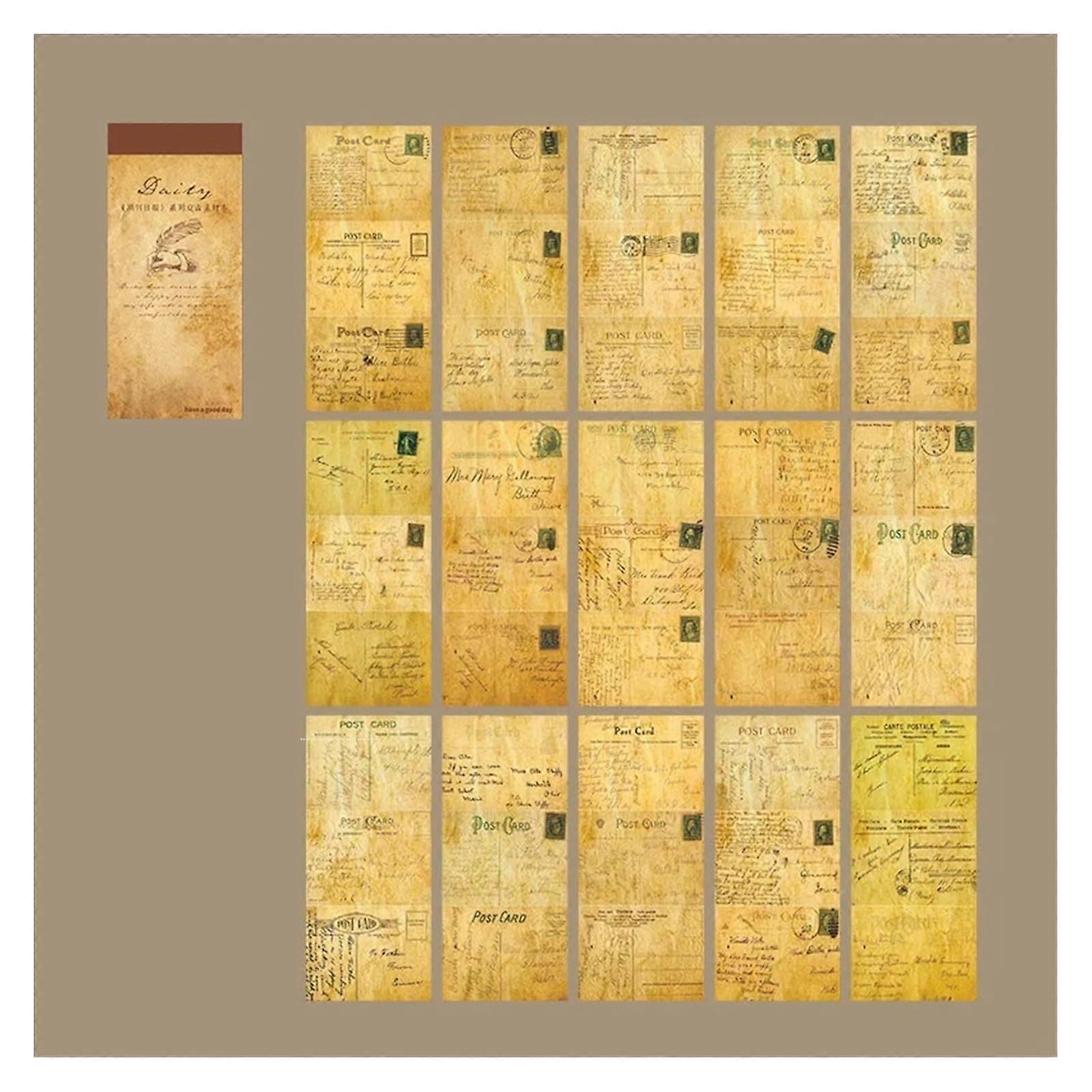 Decorative Scrapbook 30 Sheets Vintage Diary, Daily Material Book, Tearable Notebook, Collage Design, Scrapbooking Paper