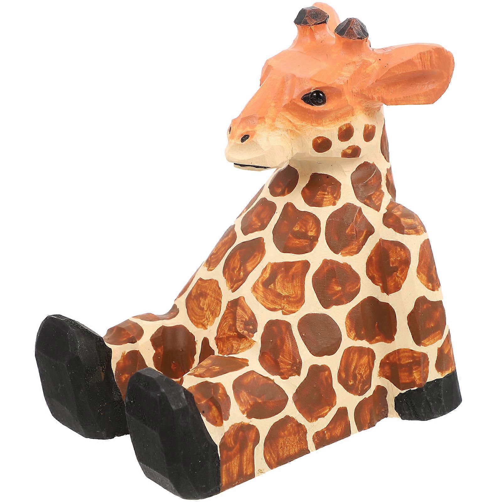 Wooden Cellphone Stand in Novelty Giraffe Shape for Smartphone Holder and Support