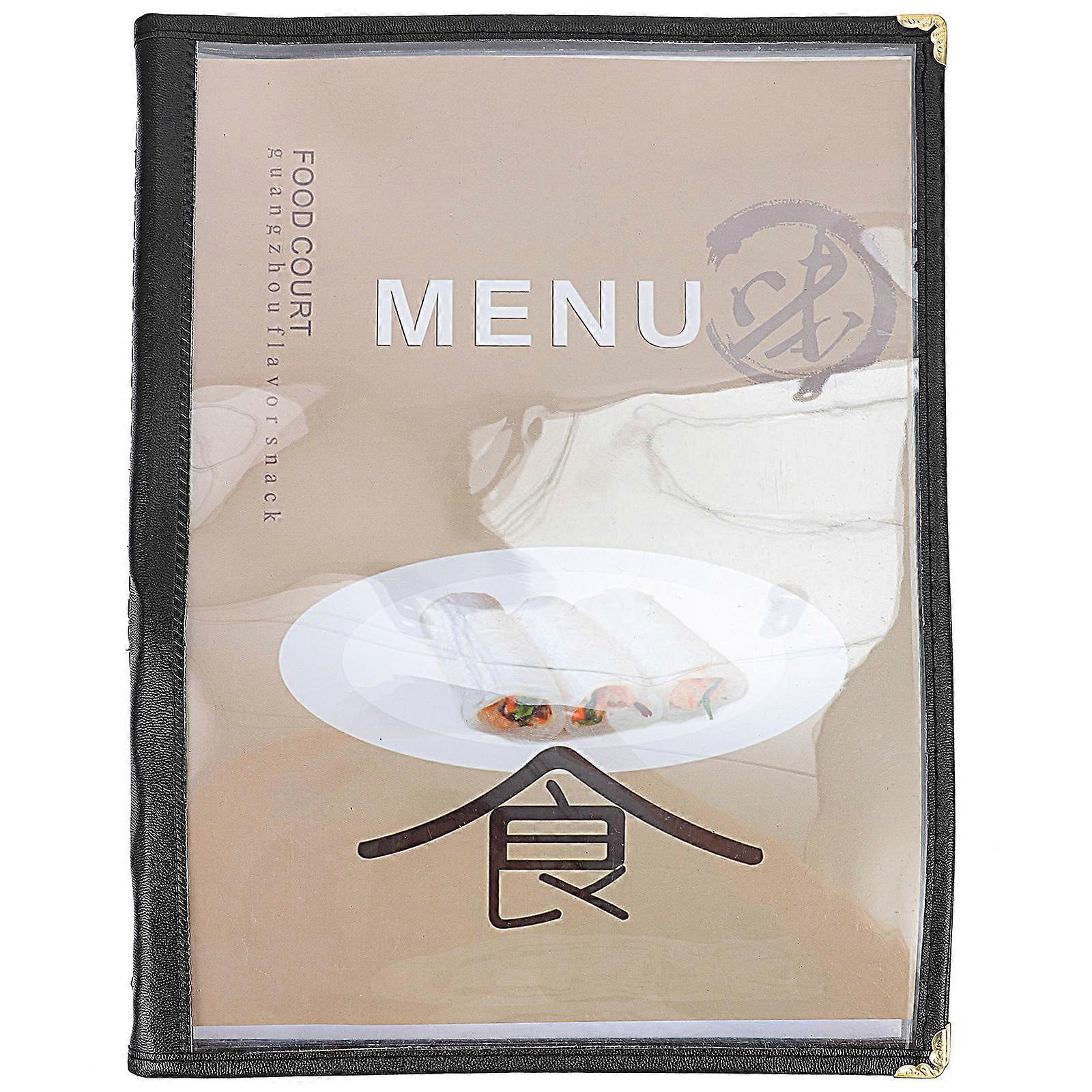 Transparent PVC Menu Cover Binder Folder for Travel Diaries, Business Notebooks, and Creative Writing – Water Resistant & Versatile Design
