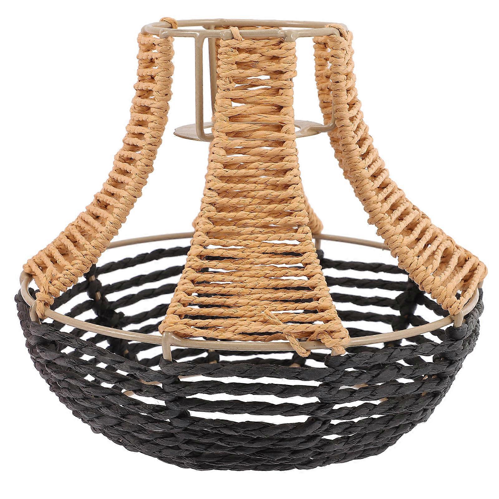Decorative Imitation Rattan Lamp Shade Woven Pendant Light Home Ornament