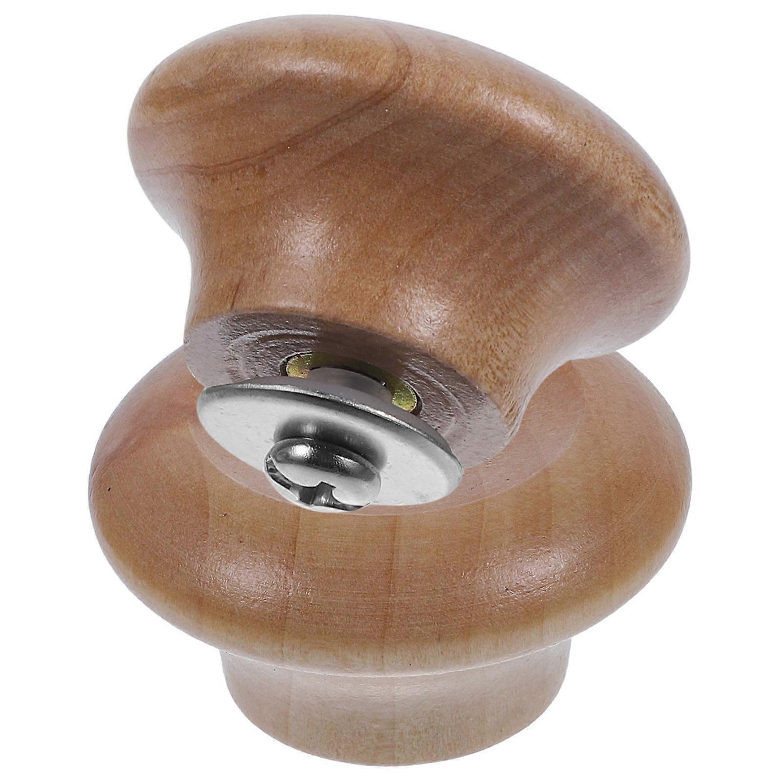 Wood Lid Handles for Pots Pans Heat Resistant Easy Clean Replacement Knobs for Cookware Casserole Wok Covers