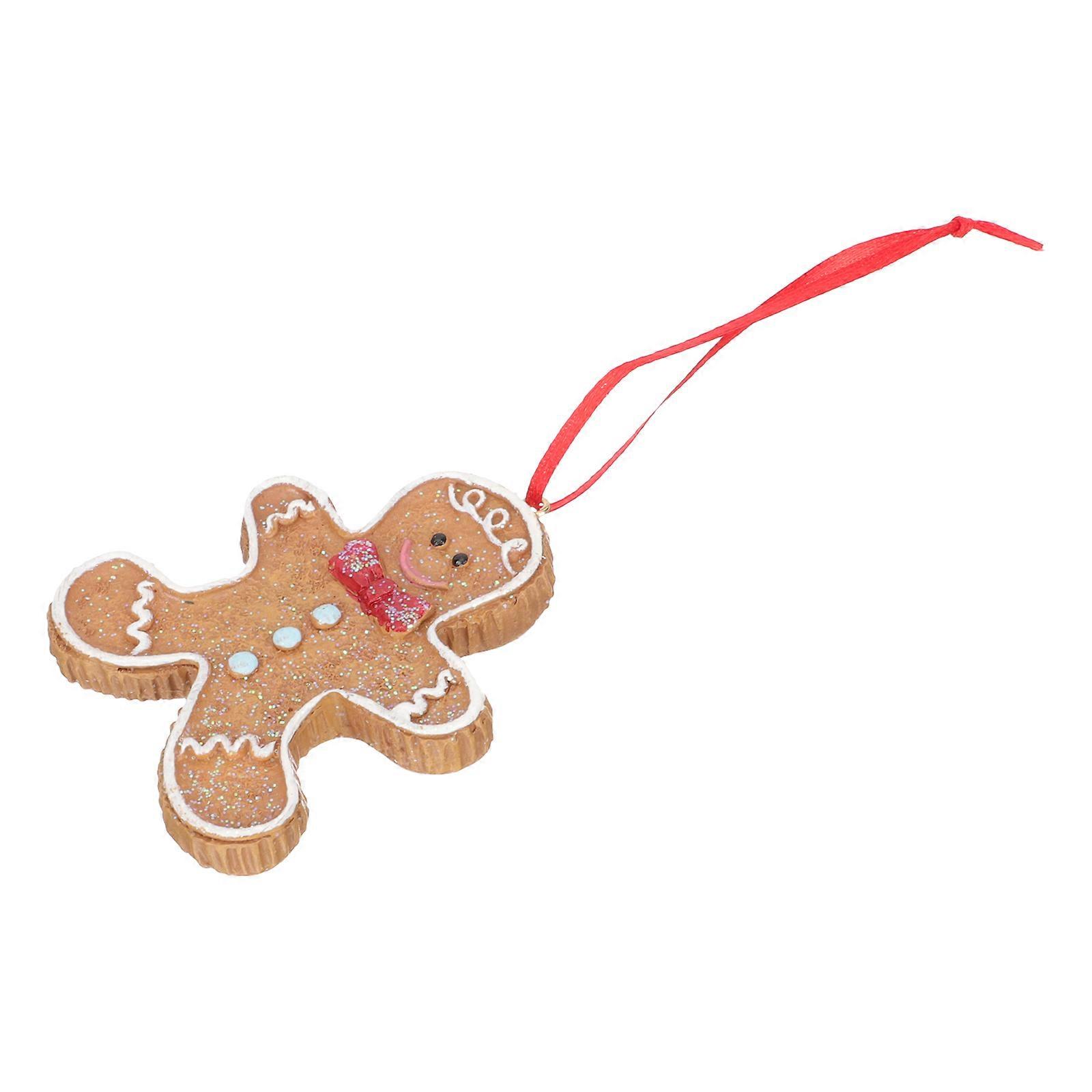 Light Brown Resin Christmas Hanging Ornament for Decor with Sturdy Material and Hanging Rope 10 items