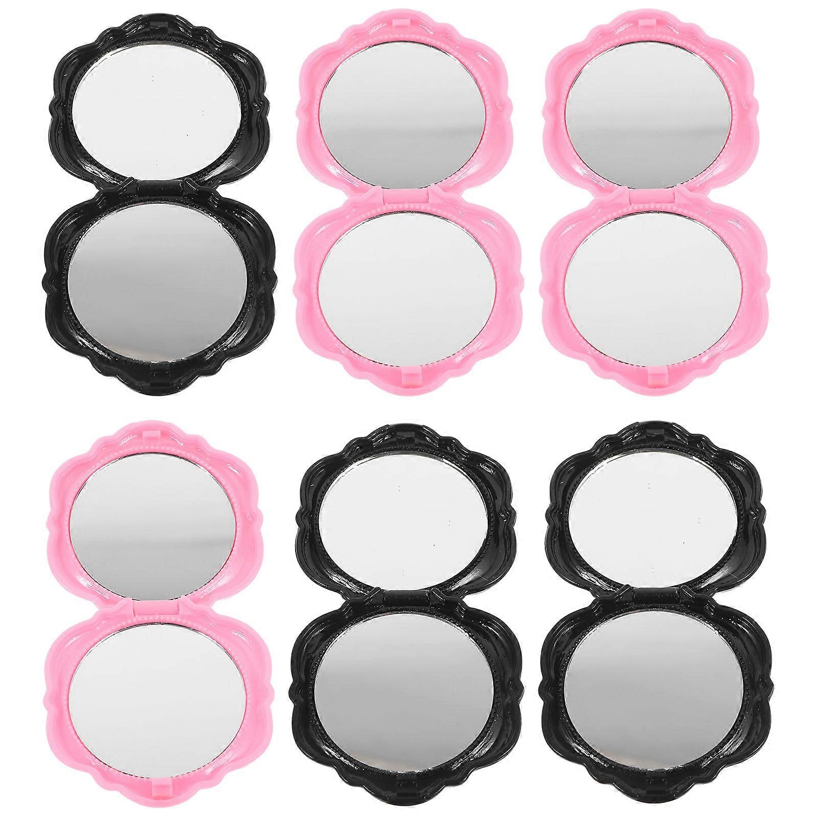Portable Double Sided Makeup Mirror for Women with Fine Workmanship and Polished Finish Assorted Color