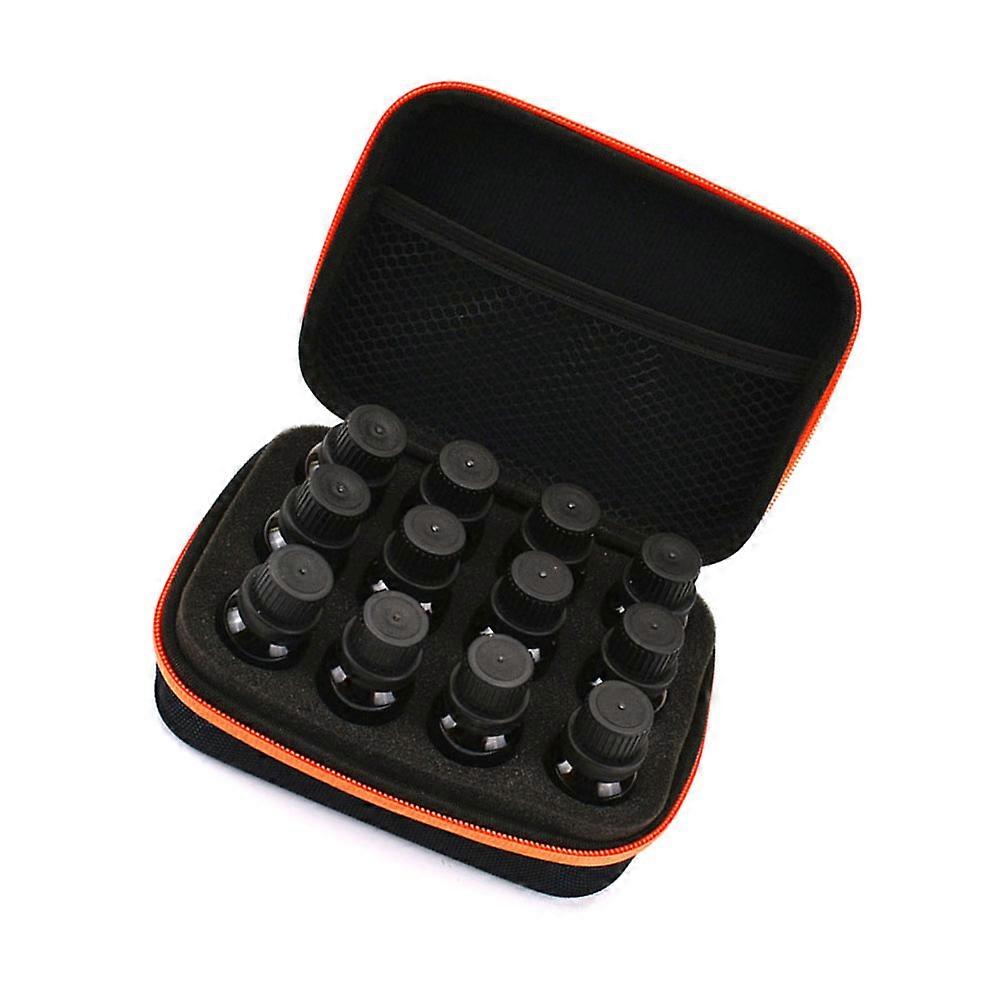 Black Nylon Essential Oil Bottle Storage Bag for Travel with Shockproof Design and Large Capacity