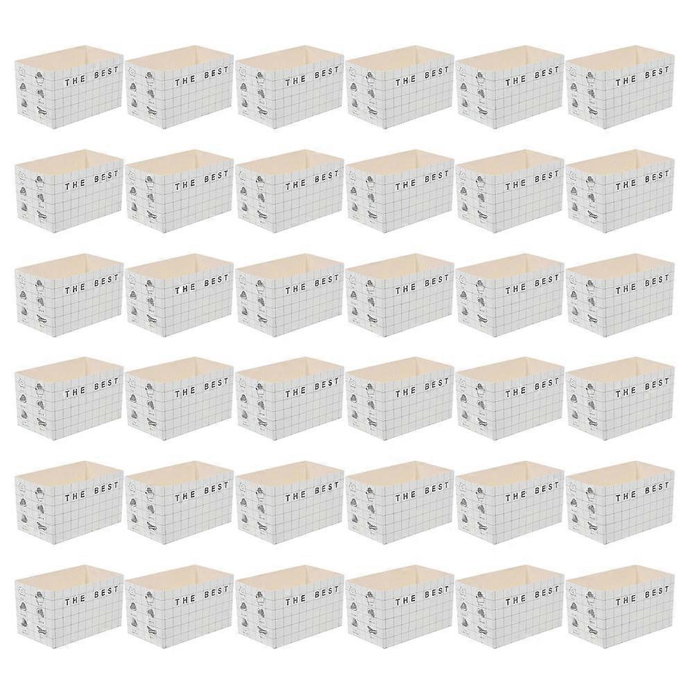 Food Packaging Boxes Rectangular White Cardstock Convenient Packaging 50Pcs