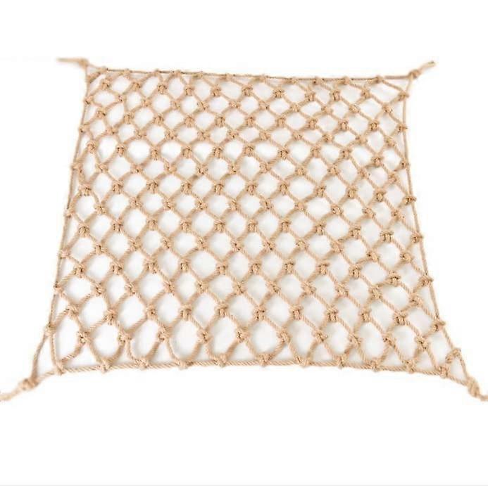 1m Hemp Rope Safety Net, Balcony Staircase AntiFall Climbing Net Indoor Decoration Net Child AntiFall Safety Net (8mm Diameter, 8cm Grid)