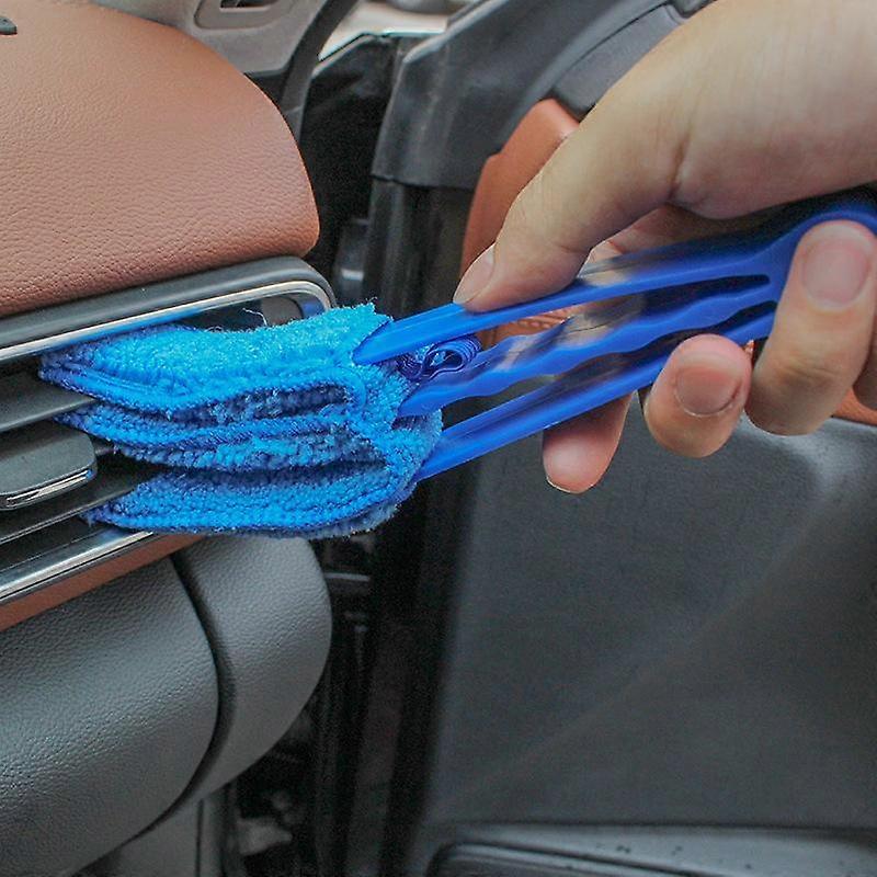 Easy Clean Blind Brush with Three Blades, Microfiber, Removable, Washable, Ideal for Removing Dust and Dirt In The Home