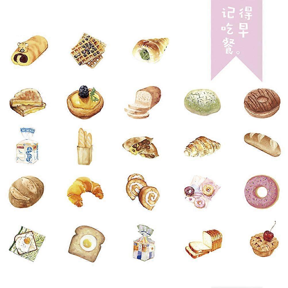 Funny Bread Stickers Notebook Decorative Sticker Breakfast DIY Hand Account Decals